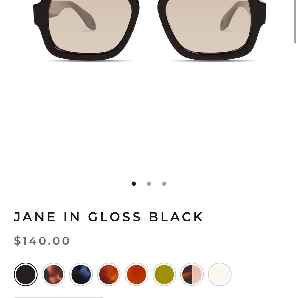 Elisa Johnson -Jane Gloss Black Sunglasses